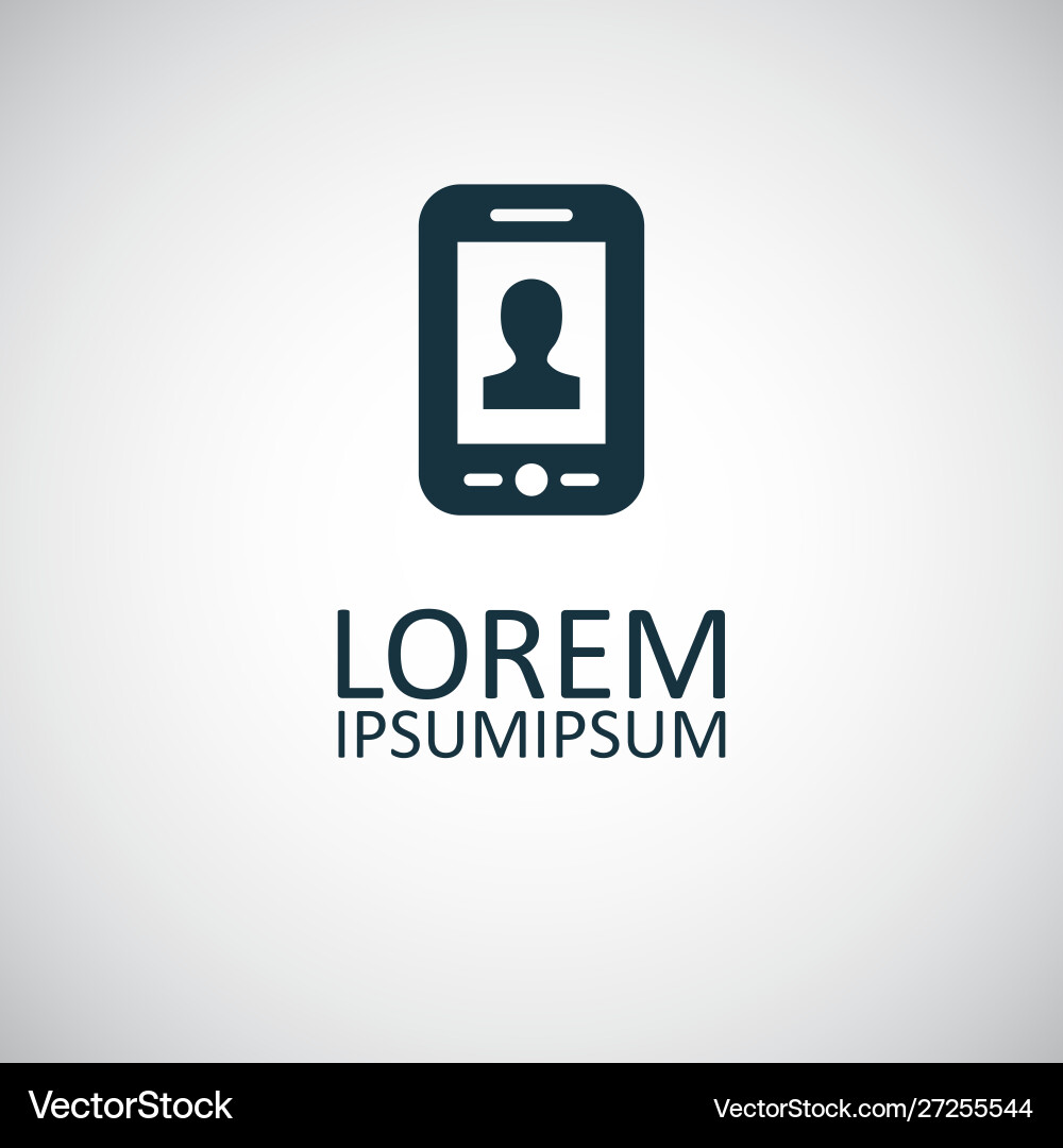 Smartphone profile icon for web and ui on white Vector Image