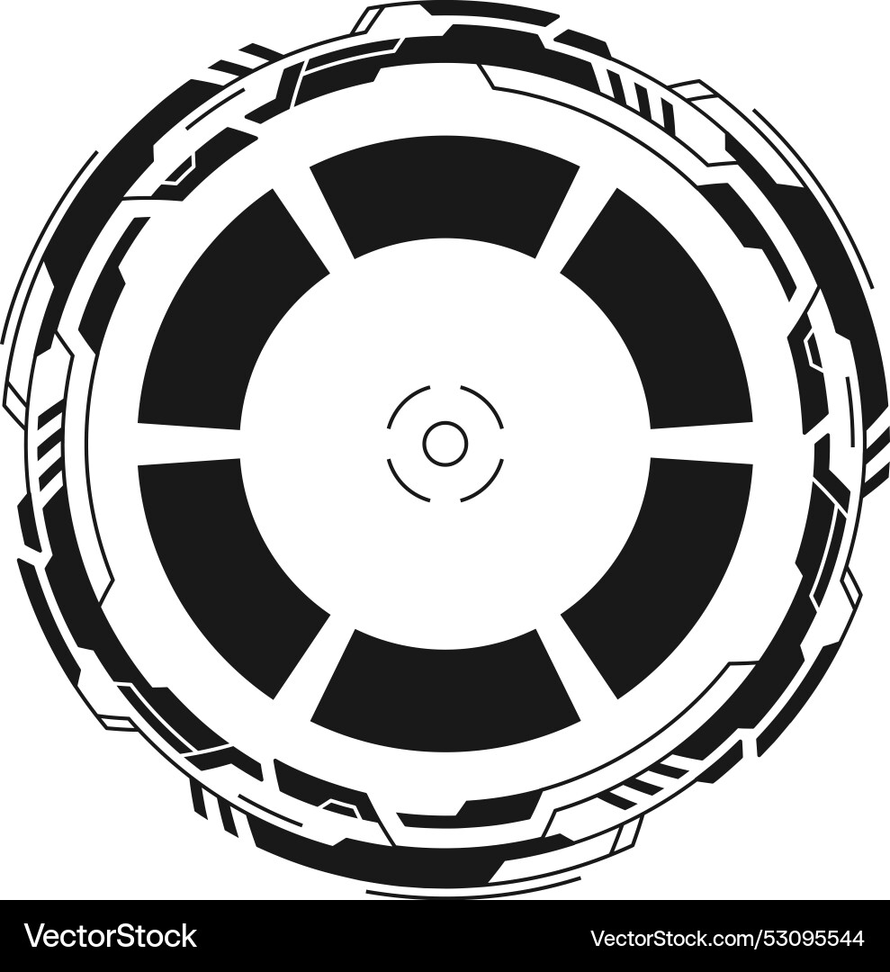 Target pointer round element shoot aim interface vector image