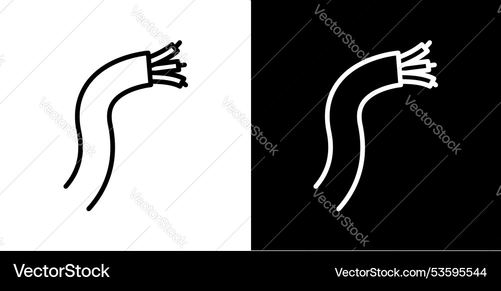 Wires thin line icon set Royalty Free Vector Image