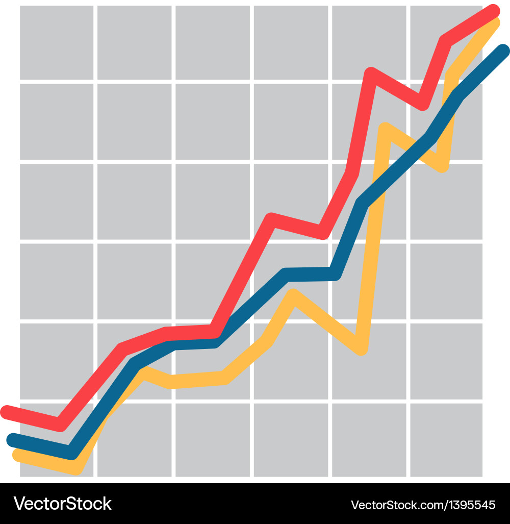 A view of graph Vector Image