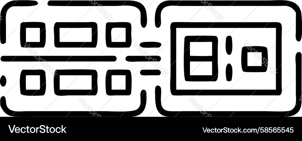 Digital QR Code Display Vector Image