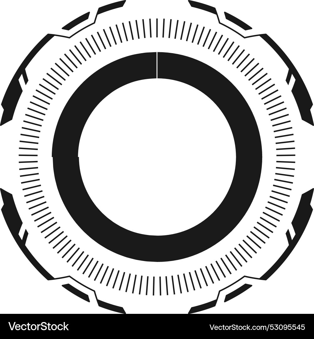 Digitale runde hud element wissenschaft fiktion Digitale runde hud element wissenschaft fiktion vektorbild