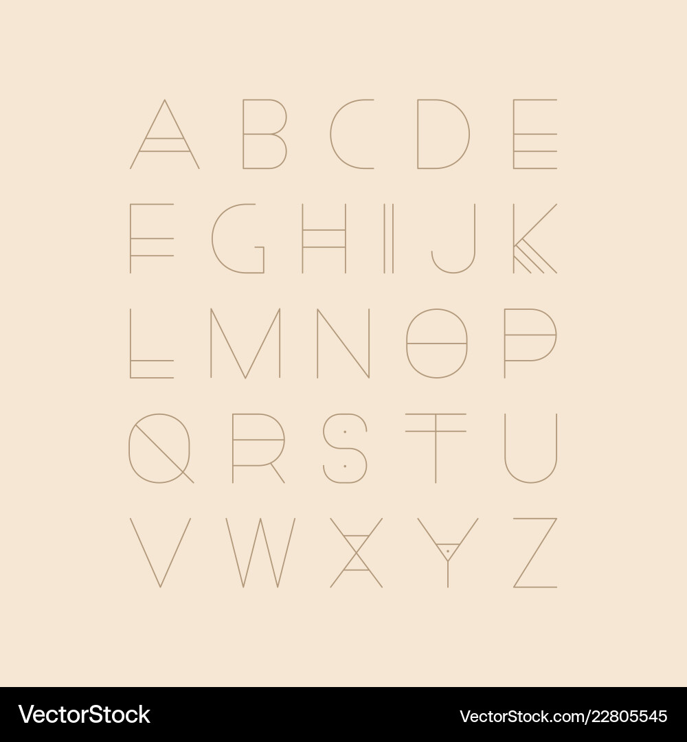 Minimalist Font - Modern Typeface vector image