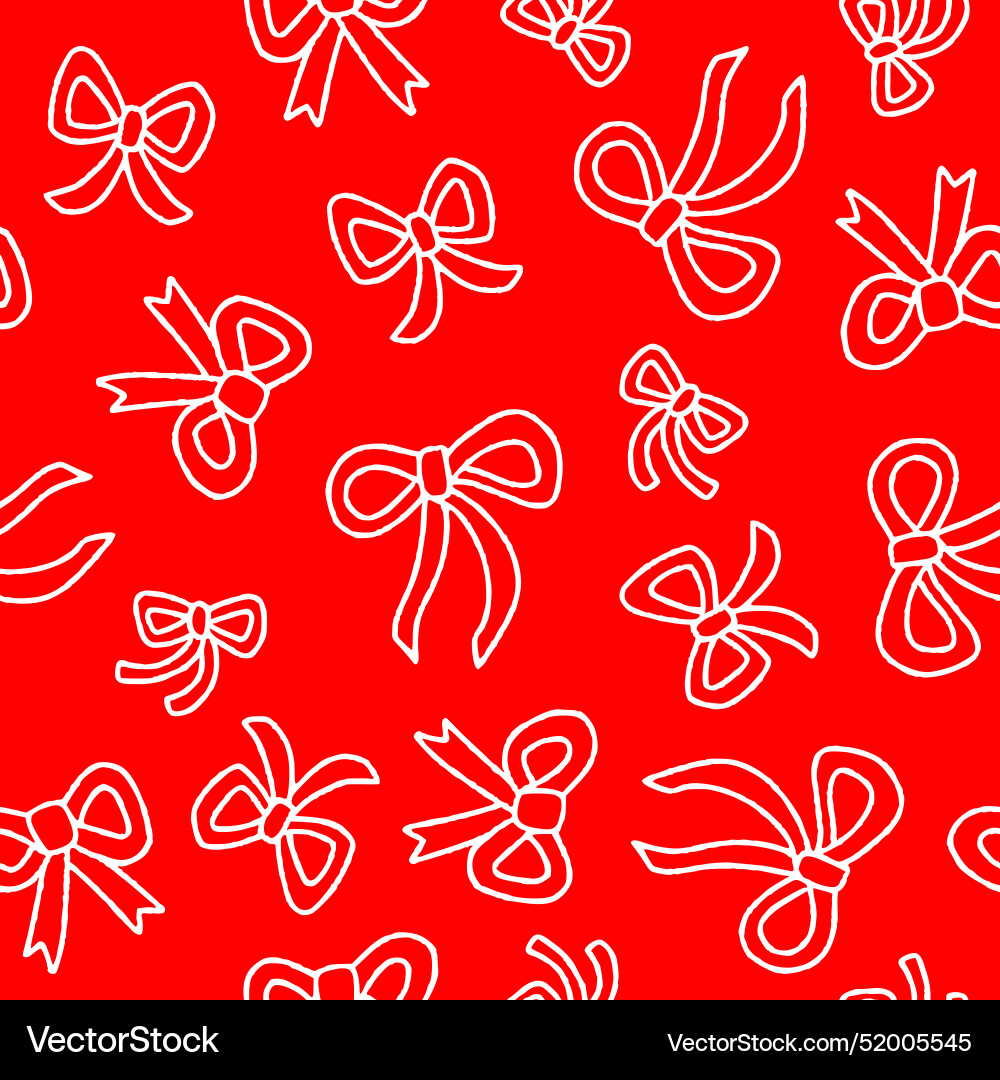 Outline ribbon seamless pattern for print Outline ribbon seamless pattern for print Vector Image
