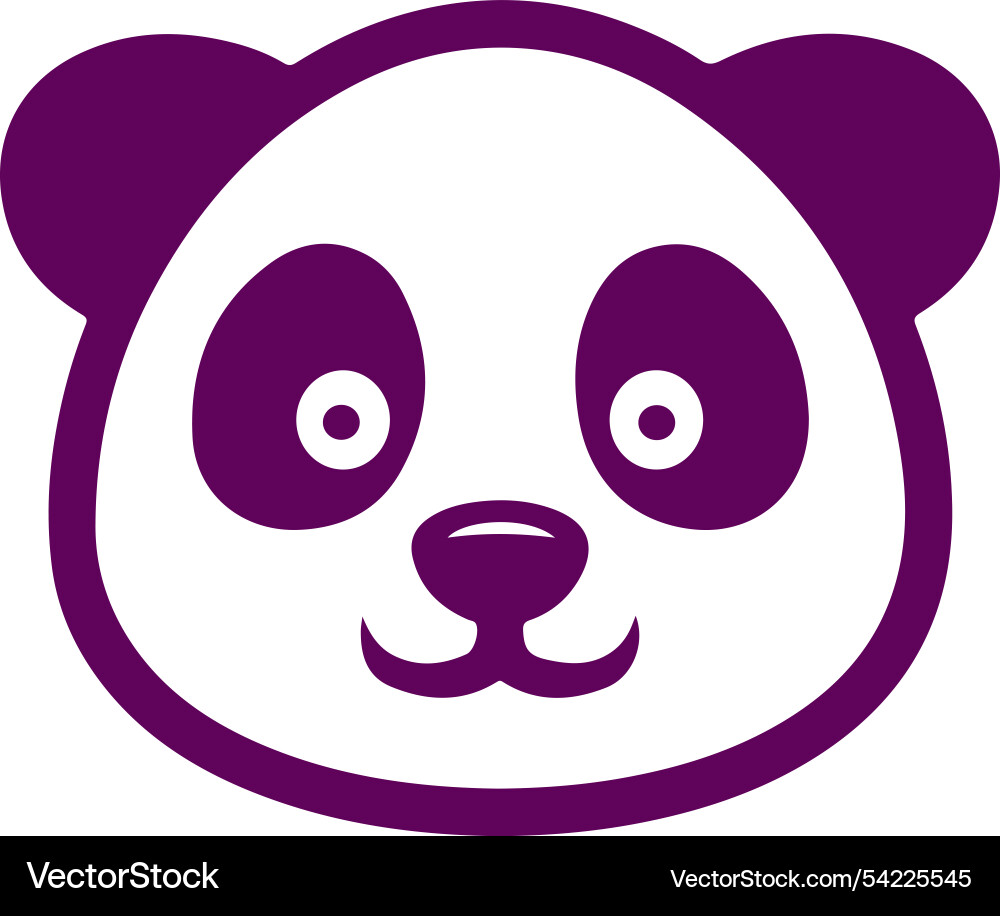 Panda head icon Royalty Free Vector Image - VectorStock