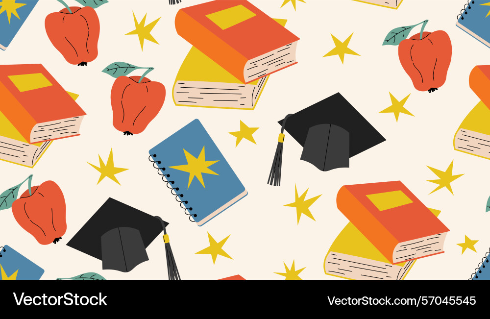 Seamless pattern in back to school theme Seamless pattern in back to school theme Vector Image
