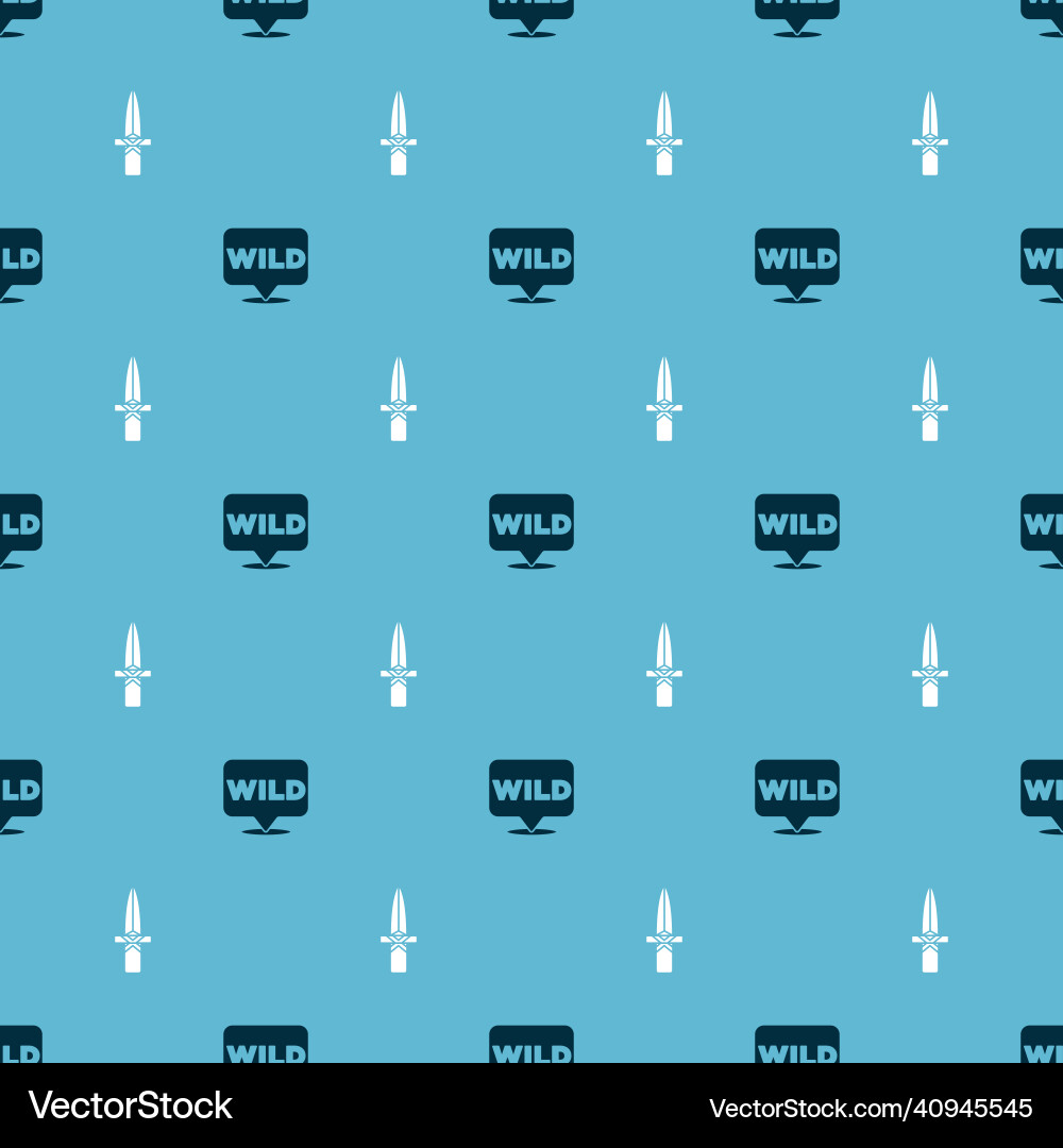 Set pointer to wild west and dagger on seamless Set pointer to wild west and dagger on seamless vector image
