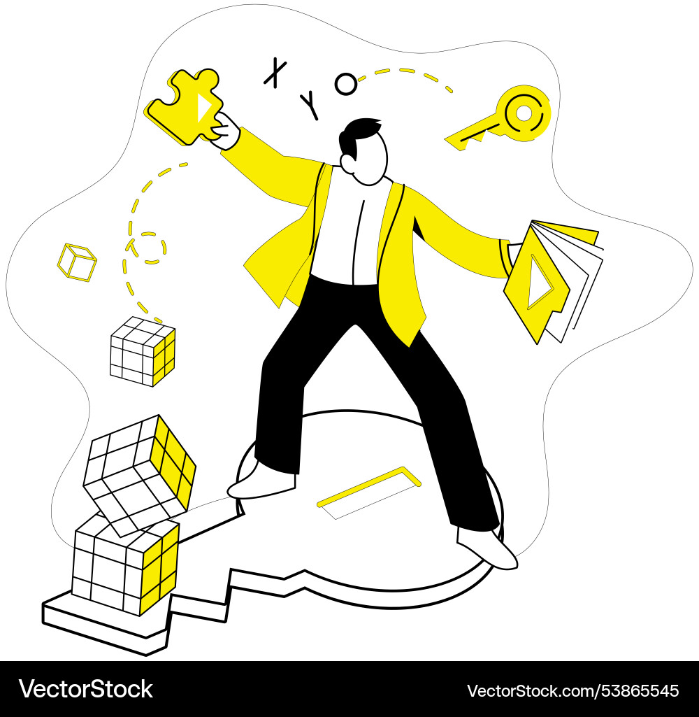 Structured thinking innovation transforms Structured thinking innovation transforms vector image