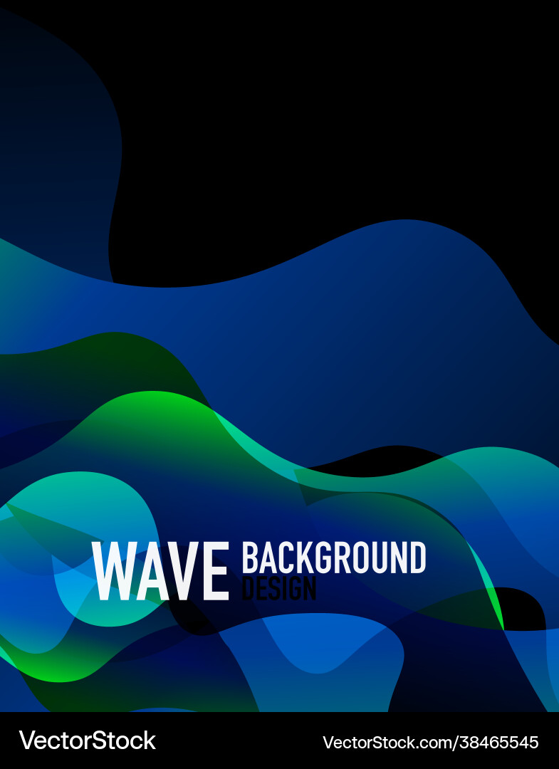 Vertical fluid gradient wave abstract background Vector Image