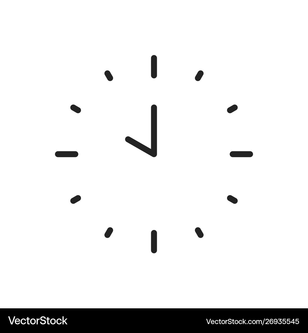 Zeit und Uhr Web-Symbole im Linienstil Timer Vektorbild