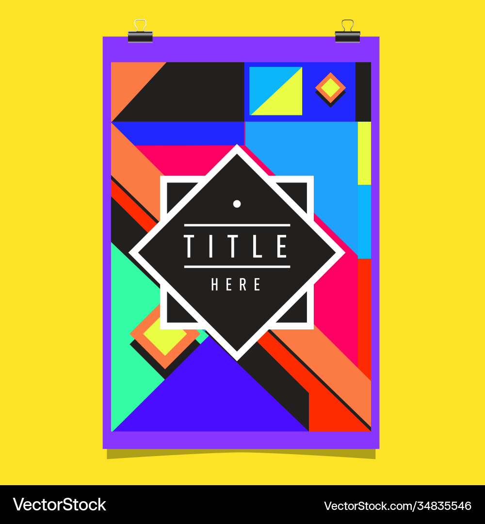 Abstract colorful geometric pattern background Vector Image