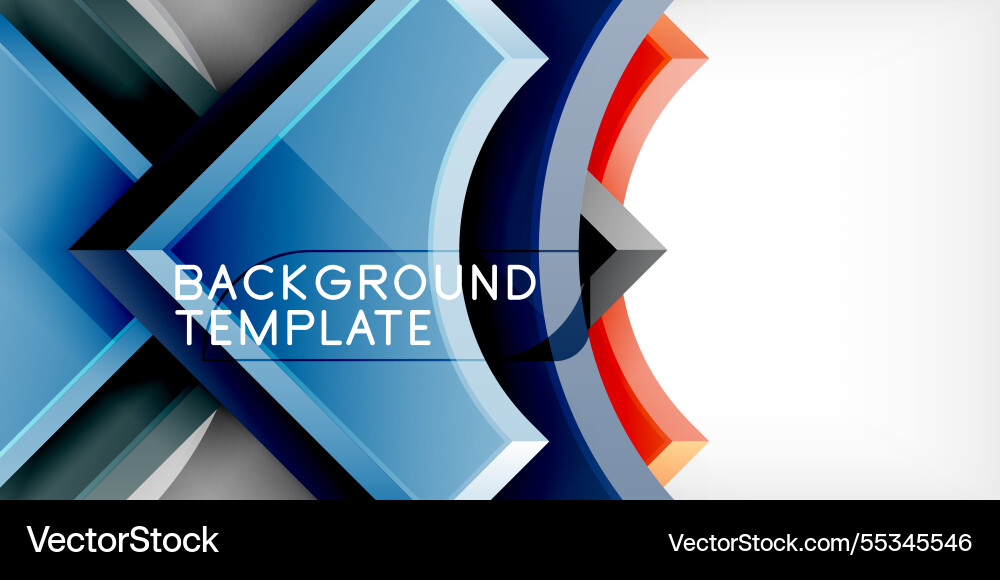 Arrow with round elements color geometric shapes Arrow with round elements color geometric shapes vector image