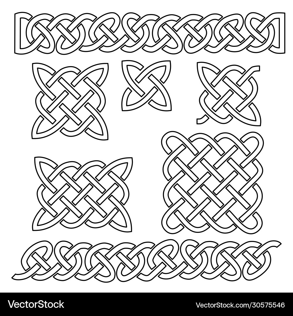 Celtic Knot Patterns - Infinite Vector Image