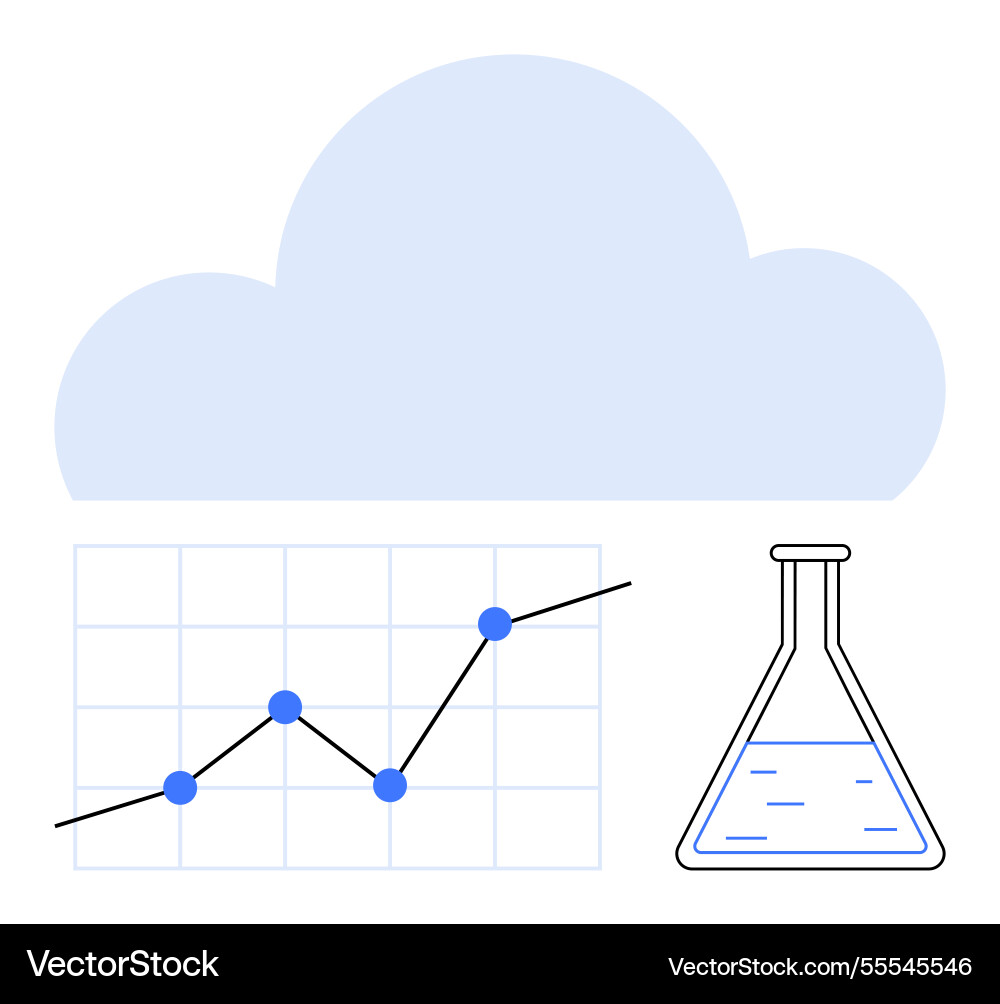 Cloud computing with data analytics and scientific Cloud computing with data analytics and scientific vector image