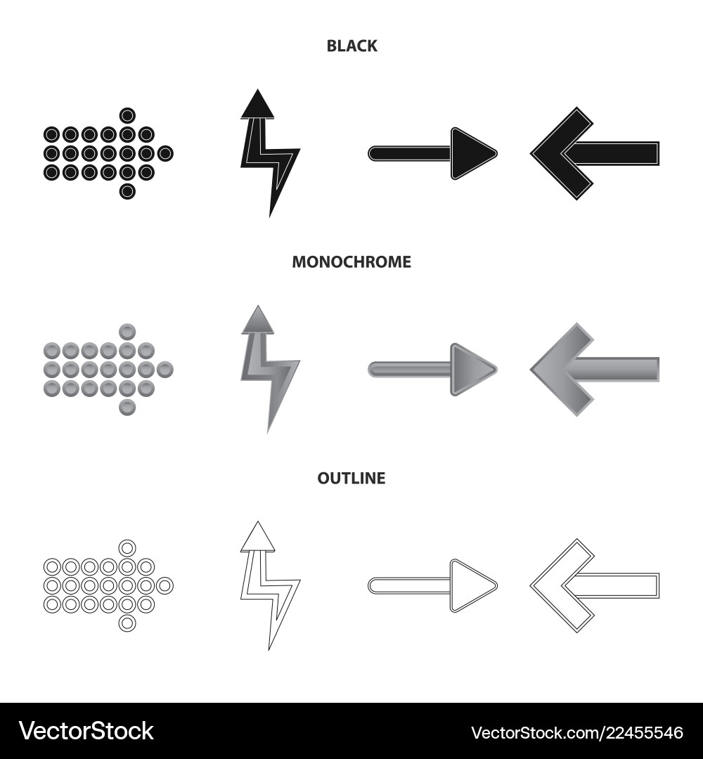 Design of element and arrow logo Design of element and arrow logo Vector Image