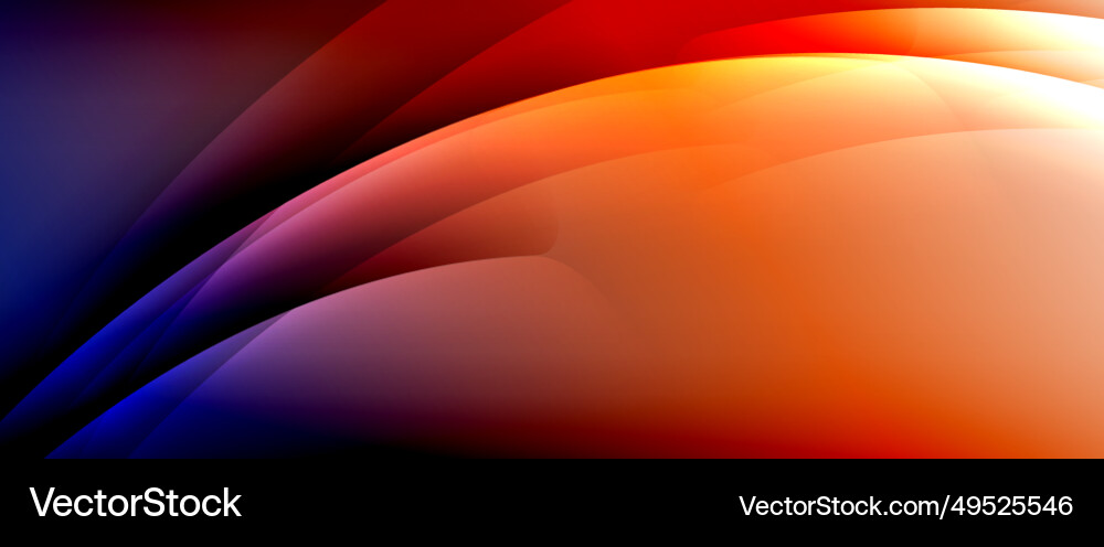 Dynamic flowing waves on gradient color background Vector Image