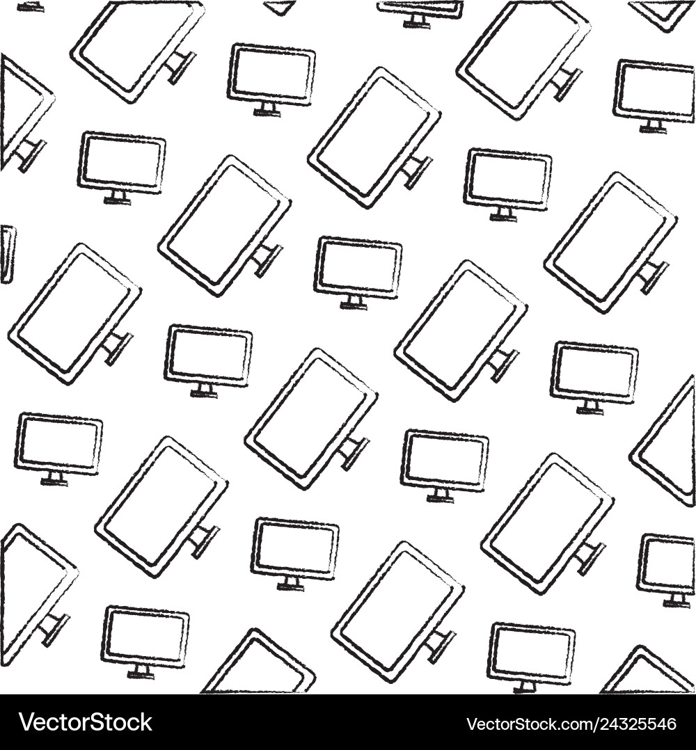 Grunge electronic computer object technology Vector Image