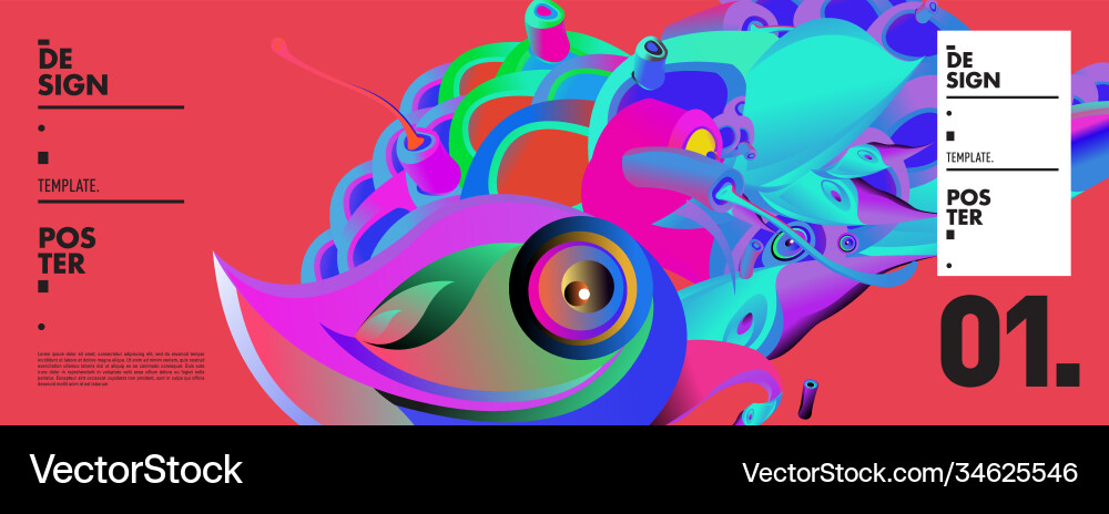 Landing page background template with colorful Vector Image