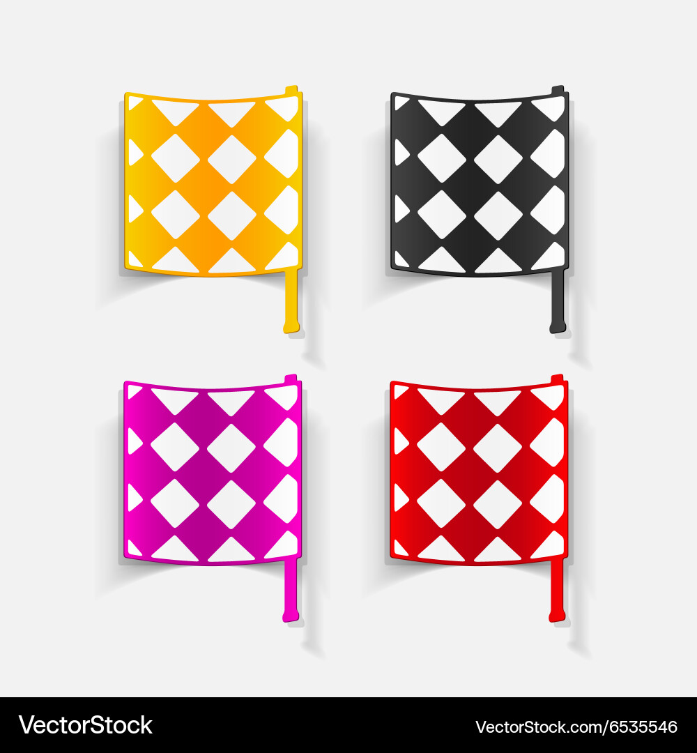 Realistic design element linesman flag Vector Image