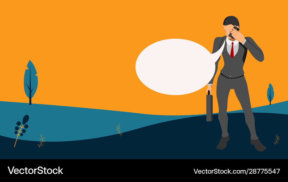 Characters talk using a cell phone speech bubble Vector Image