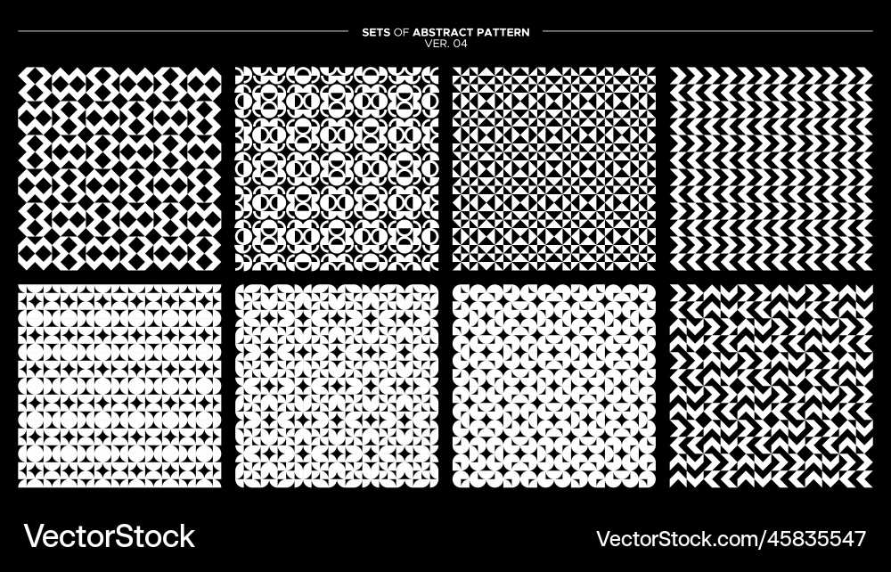 Collection of abstract shape seamless pattern Collection of abstract shape seamless pattern Vector Image