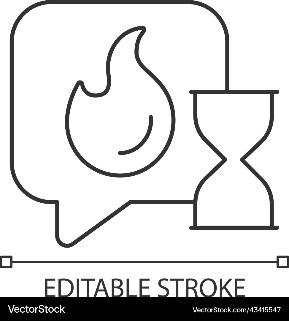 Delay response time linear icon Vector Image