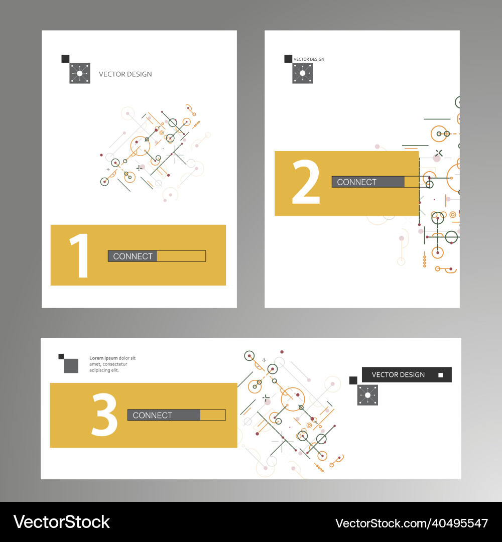 Geometric data design circles dots lines Geometric data design circles dots lines vector image