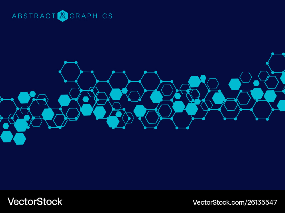 Hexagonal abstract background big data Hexagonal abstract background big data Vector Image