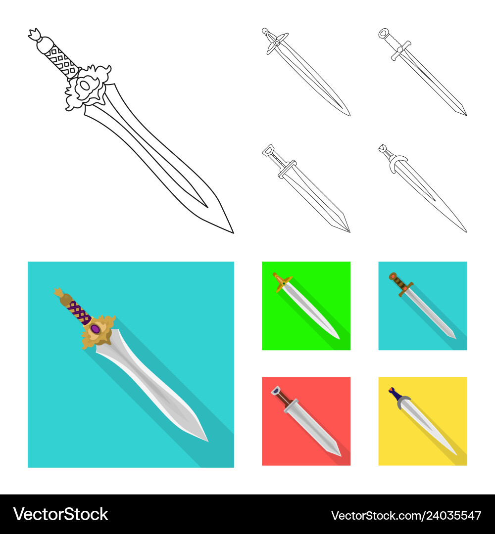 Isolated object of game and armor logo set Vector Image