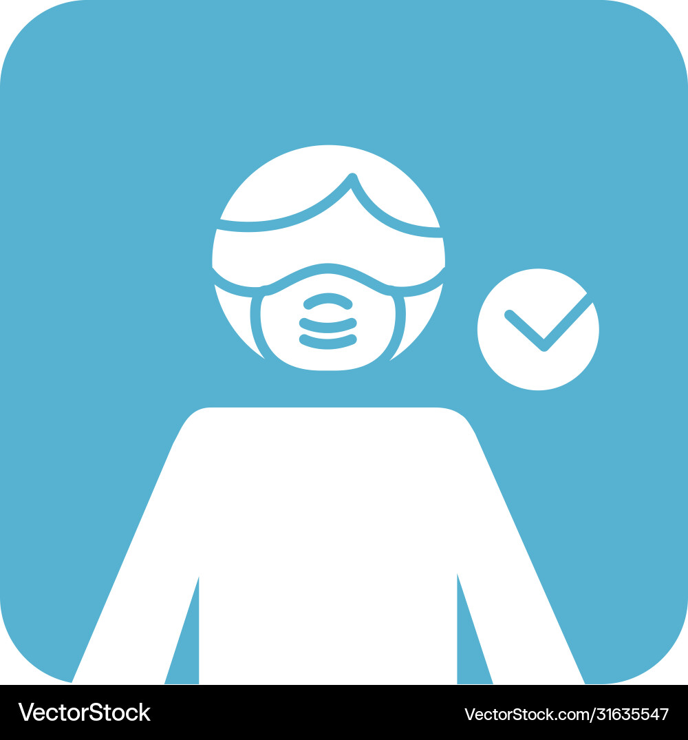 Man using face mask line style icon Vector Image