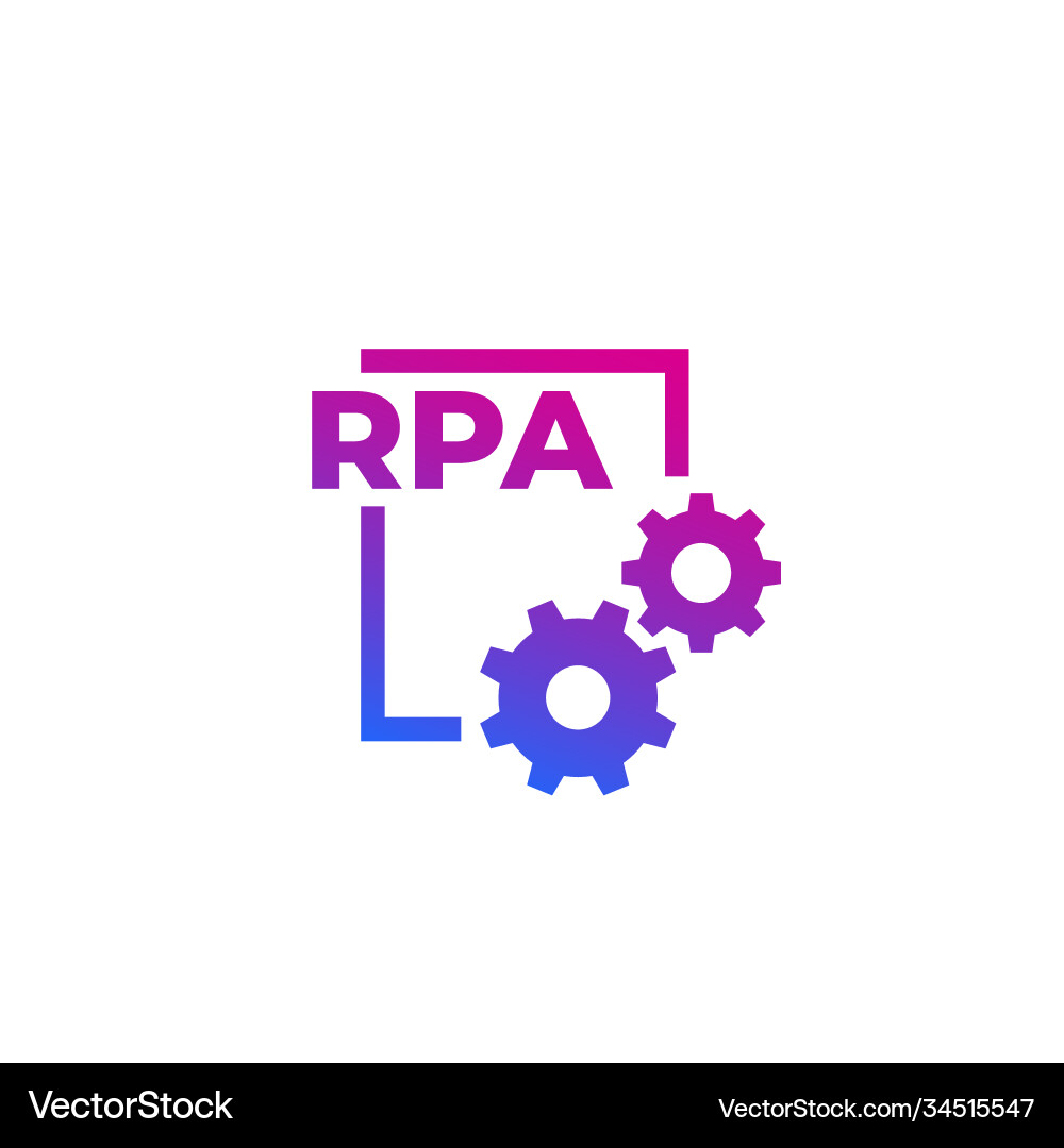 Robotic Process Automation Icon vector image