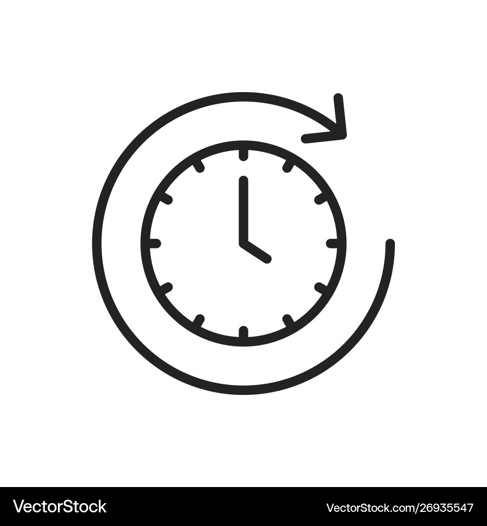 Time and clock web icons in line style timer Vector Image