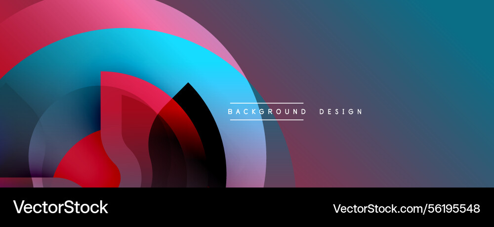 Abstract colorful overlapping circles create Vector Image