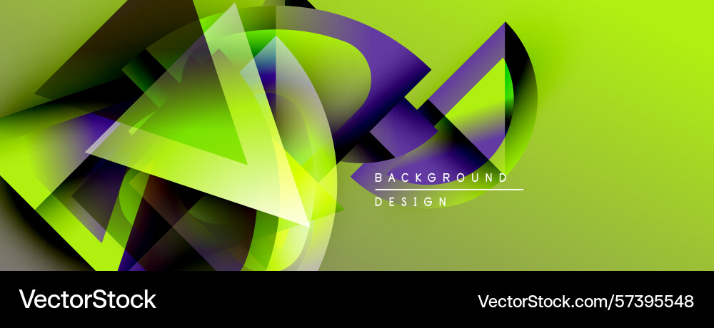 Abstract geometric shapes overlap creating Vector Image
