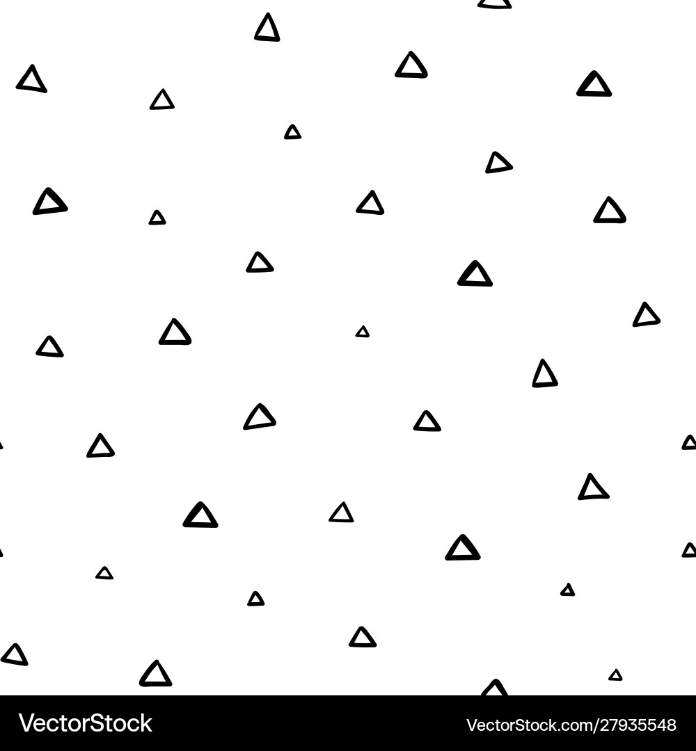 Black triangle pattern on white background Vector Image
