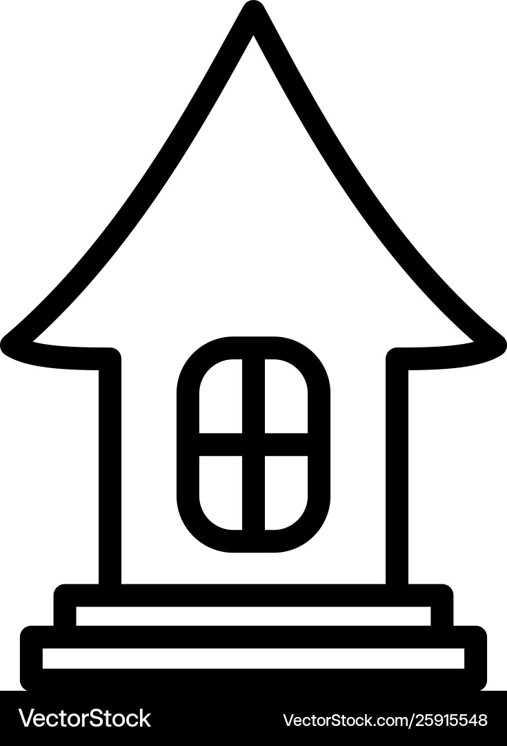 Home line icon in flat style for app ui websites Vector Image