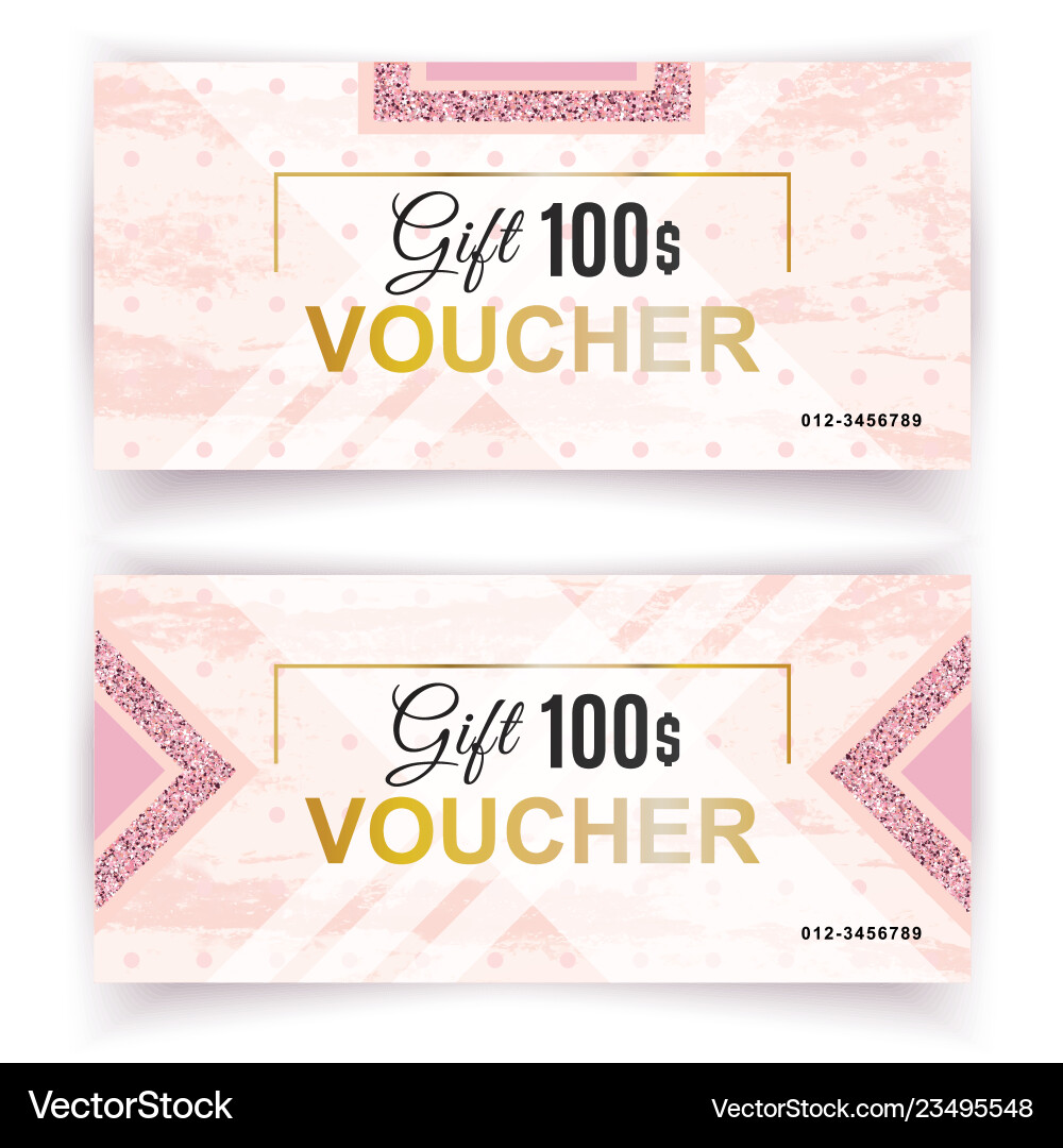 Luxury Gift Voucher Template Vector Image