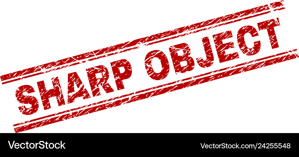 Scratched textured sharp object stamp seal Vector Image