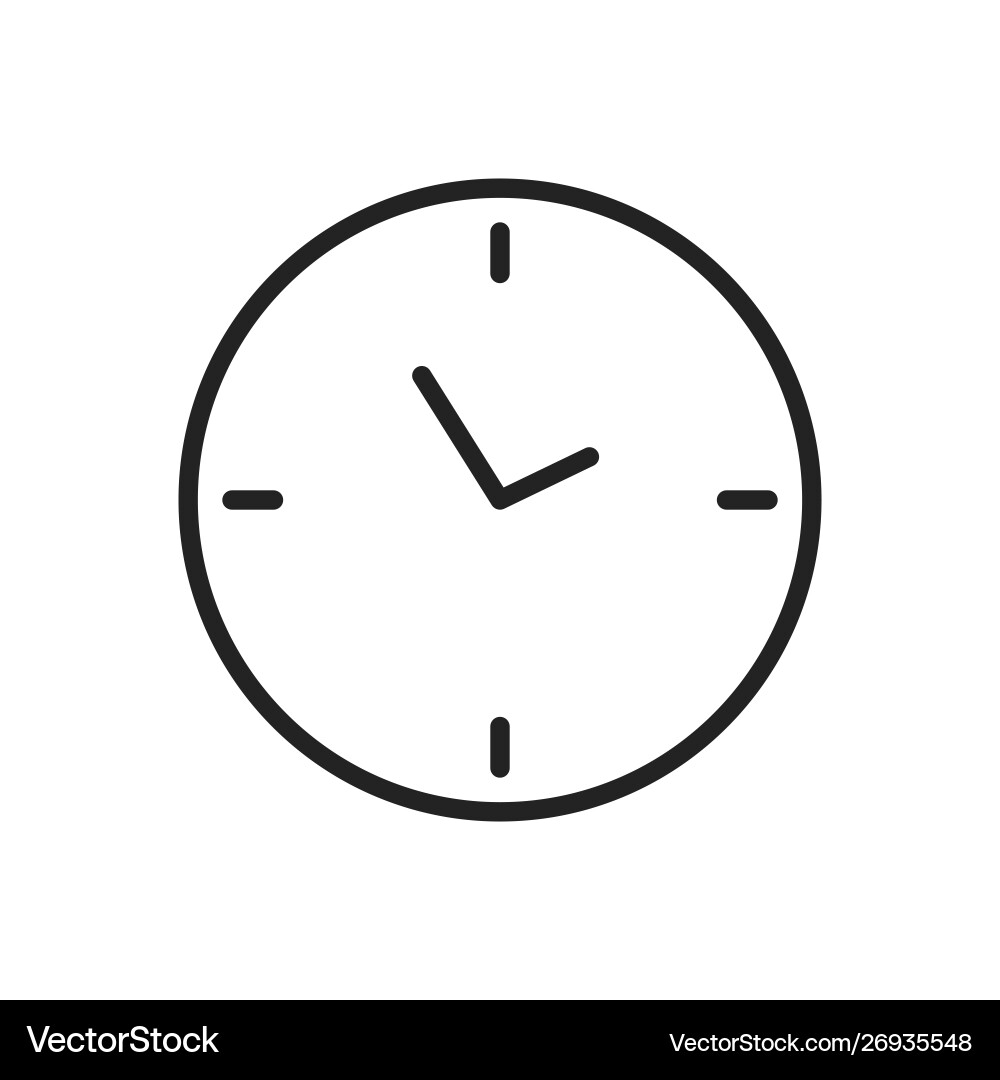 Zeit und Uhr Web-Symbole im Linienstil Timer Vektorbild