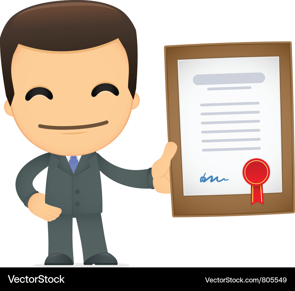 Cartoon Businessman Boss Vector Image