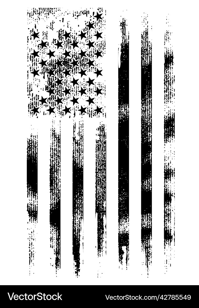 Distressed American Flag Vector Image