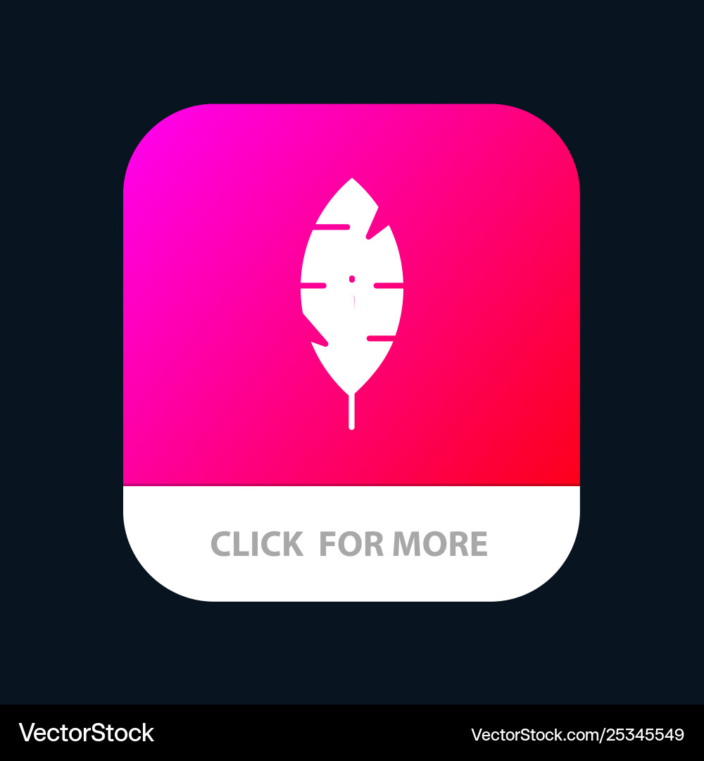Feather ink write mobile app icon design Feather ink write mobile app icon design Vector Image