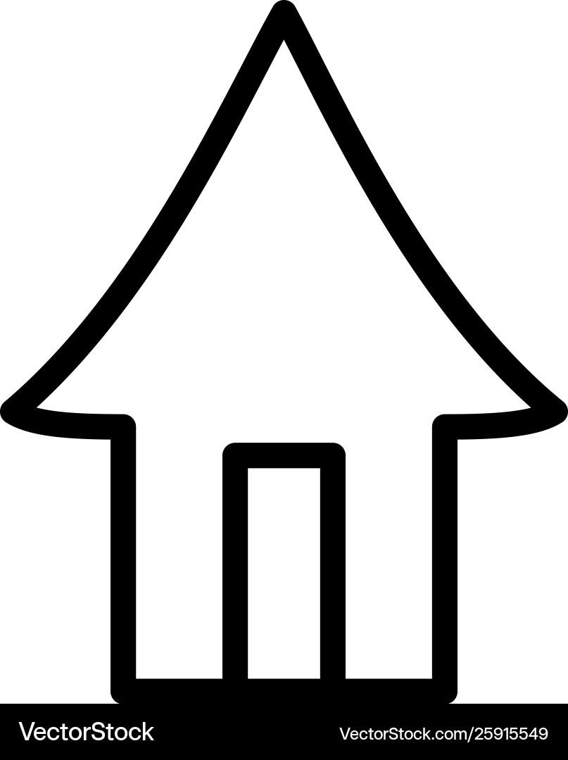 Home line icon in flat style for app ui websites Home line icon in flat style for app ui websites Vector Image
