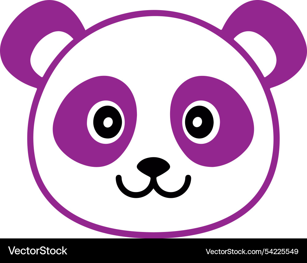 Panda head icon Royalty Free Vector Image - VectorStock