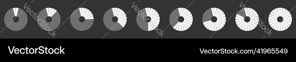 Preloader circular loading bar pie chart Vector Image