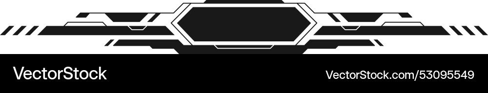 Tech Frame Template - Digital Display vector image