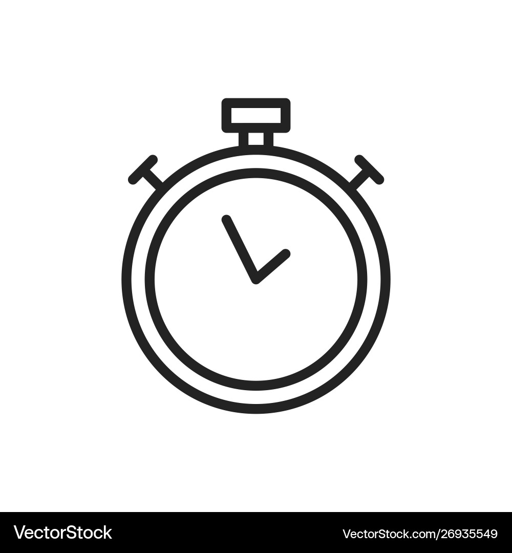 Zeit und Uhr Web-Symbole im Linienstil Timer Vektorbild