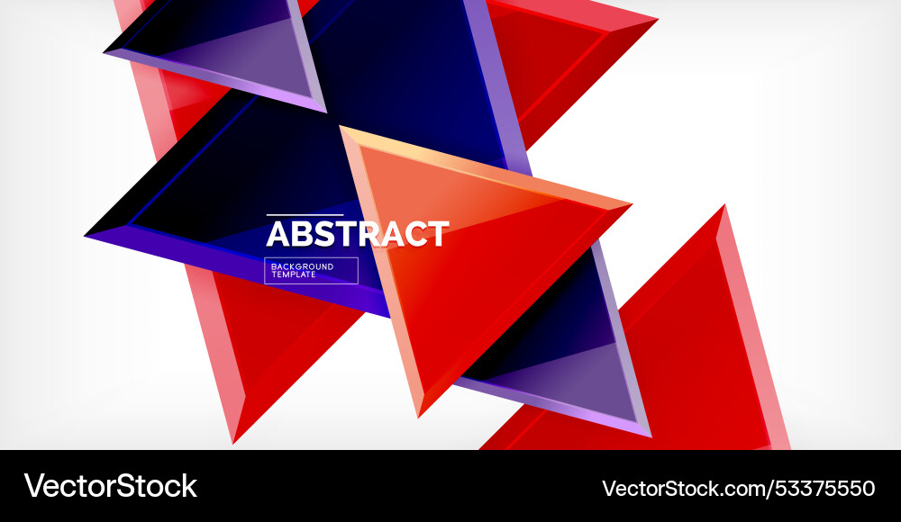 Abstract background - colorful triangles with 3d Abstract background - colorful triangles with 3d vector image