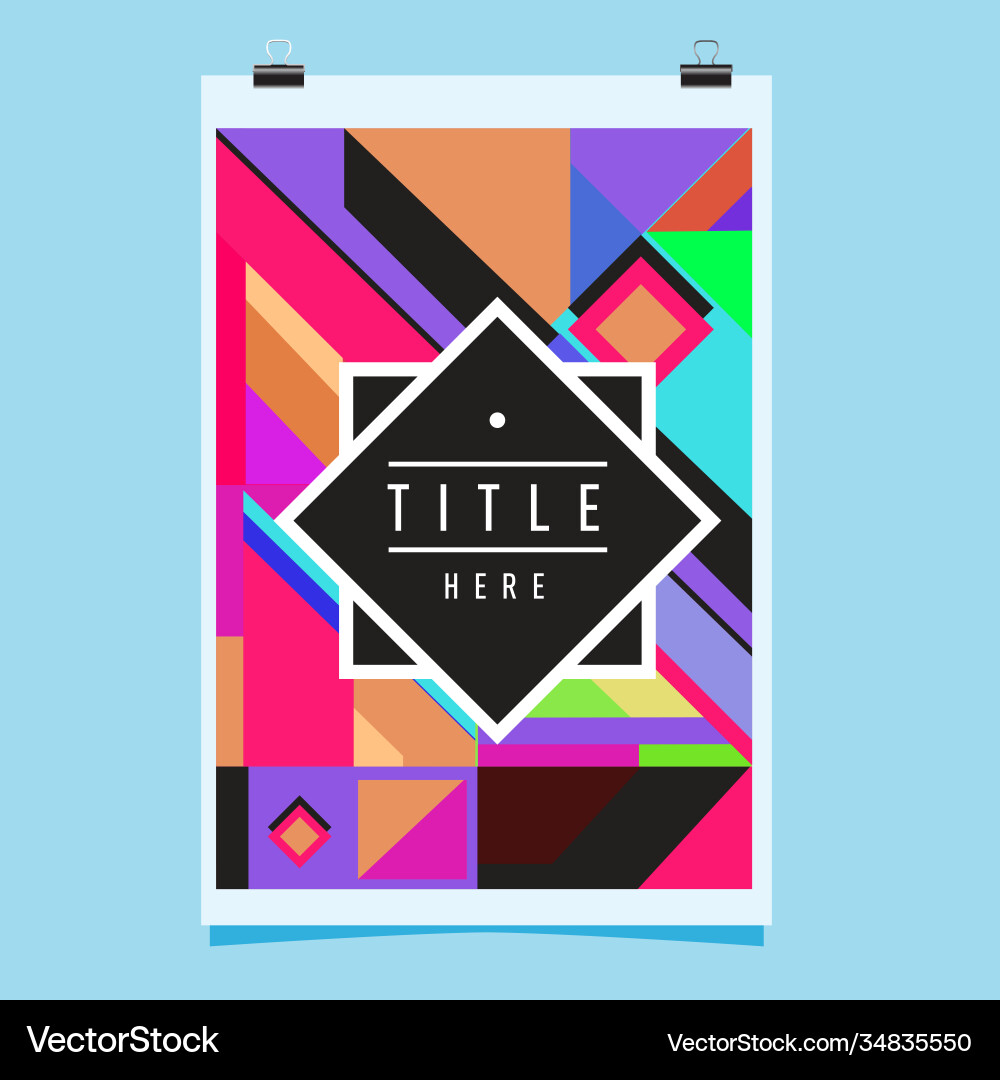 Abstract colorful geometric pattern background Vector Image