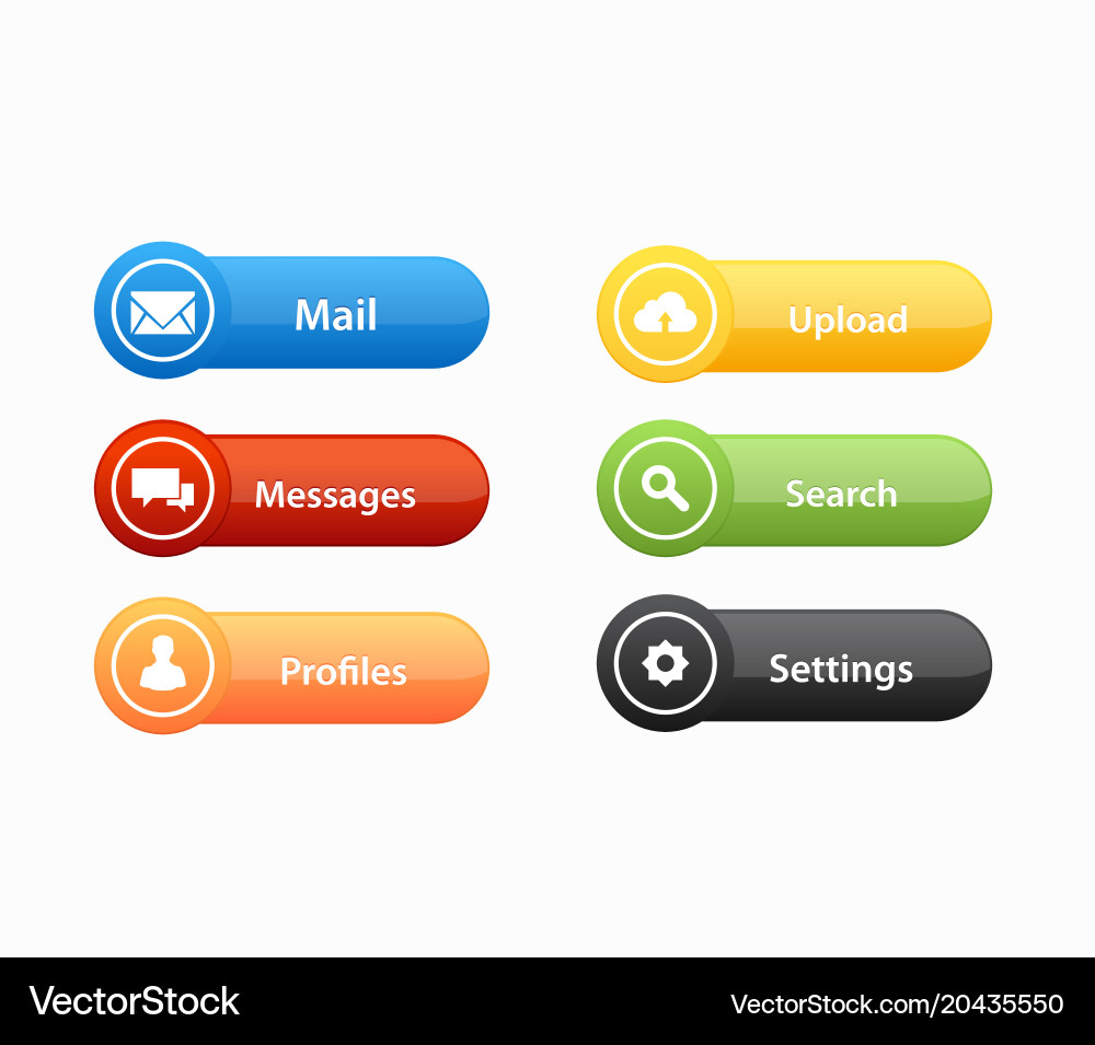 Call to action buttons set design Vector Image